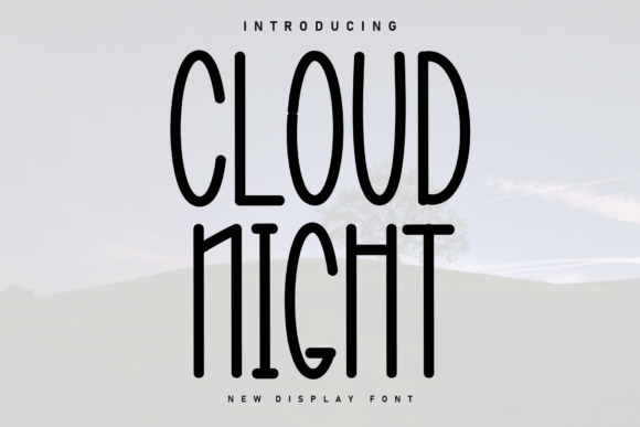 Cloud Night Font - Featured Image