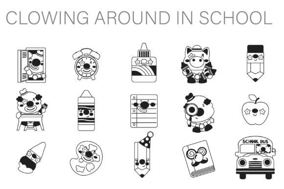 Clowning Around School Dingbats Font - Featured Image