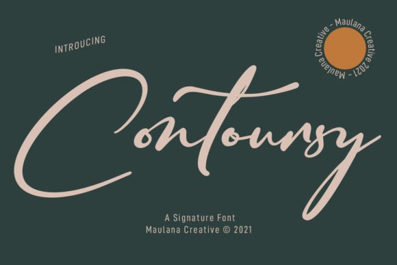 Contoursy Signature Font - Featured Image