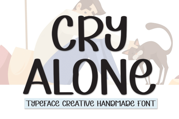 Cry Alone Font - Featured Image