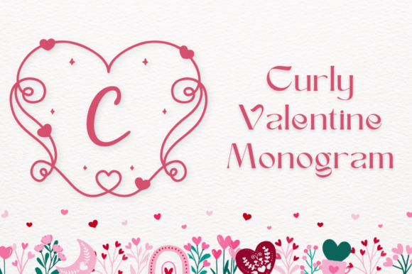 Curly Valentine Monogram Font - Featured Image
