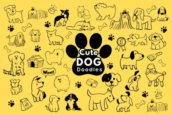 Cute Dog Doodles Font - Featured Image