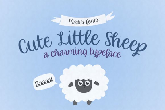 Cute Little Sheep Font - Featured Image