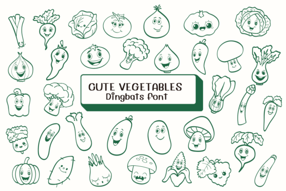 Cute Vegetables Font - Featured Image