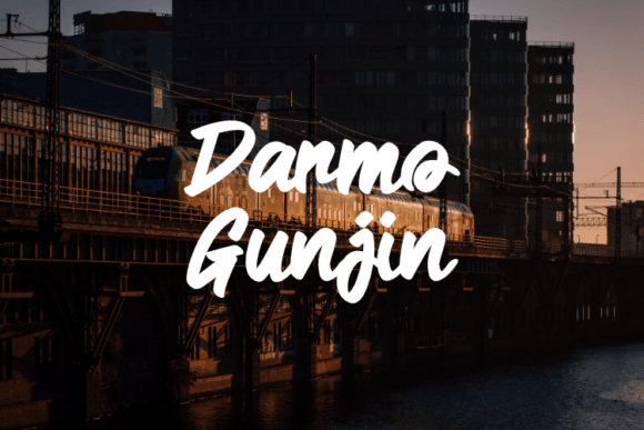 Darmo Gunjin Font - Featured Image