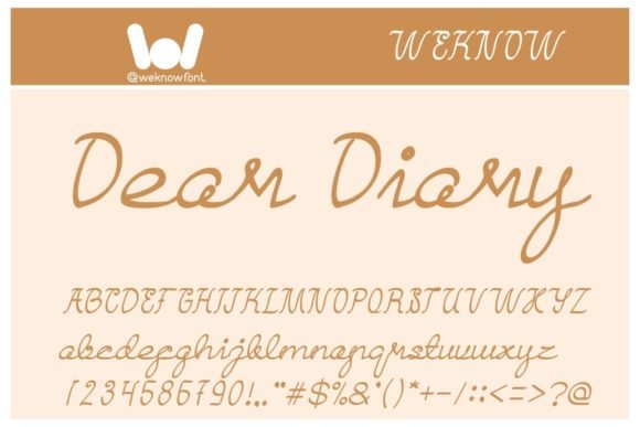 Dear Diary Font - Featured Image
