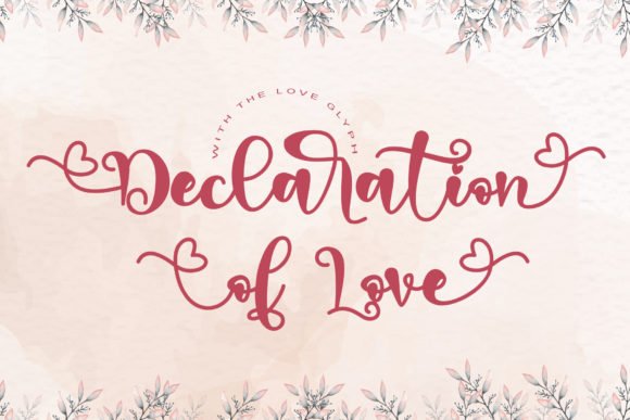 Declaration of Love Font - Featured Image