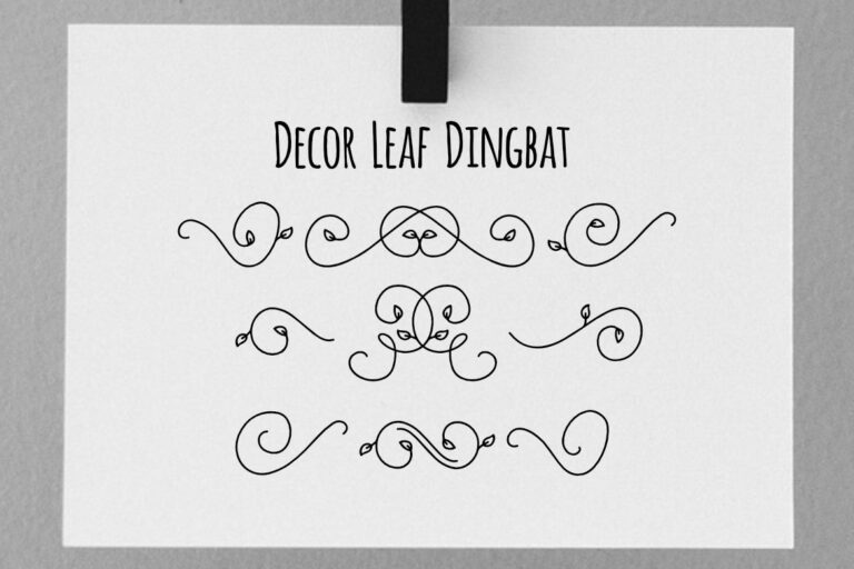 Decor Leaf Dingbat Font - Featured Image