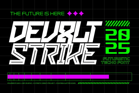 Devolt Strike Font - Featured Image