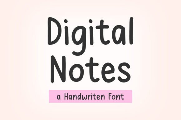 Digital Notes Font - Featured Image