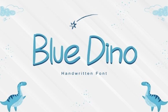 Dino Blue Font - Featured Image
