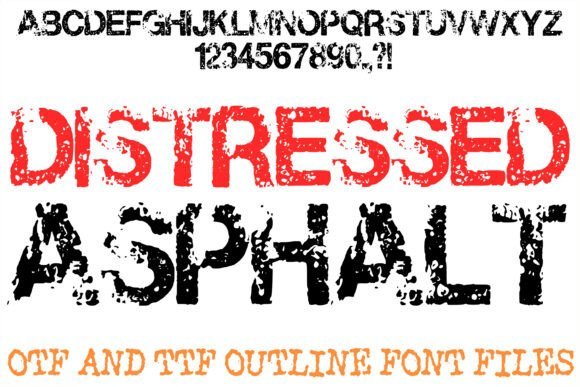 Distressed Asphalt Font - Featured Image