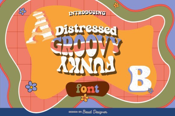 Distressed Groovy Funky Font - Featured Image