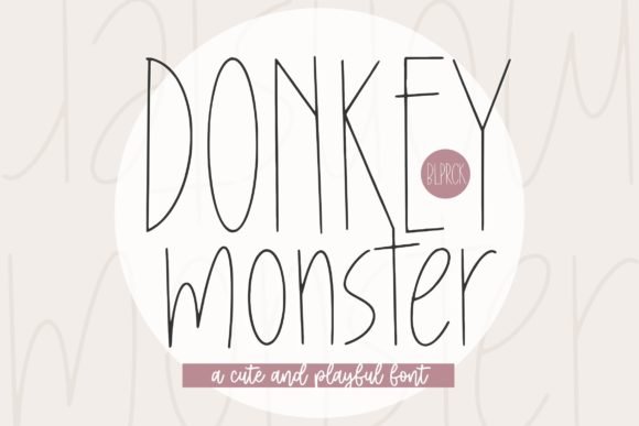 Donkey Monster Font - Featured Image