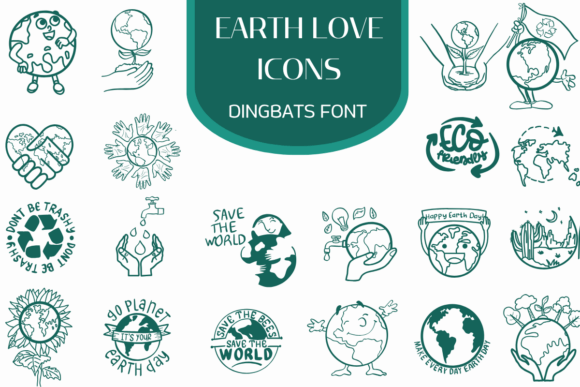 Earth Love Icons Font - Featured Image