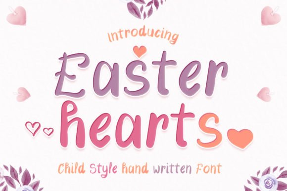 Easter Hearts Font - Featured Image