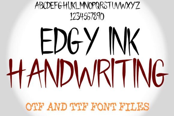 Edgy Ink Handwriting Font - Featured Image