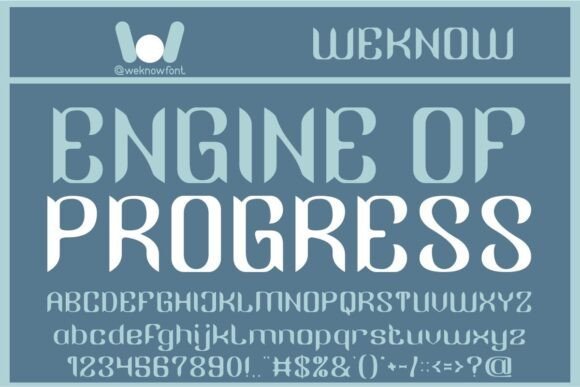Engine of Progress Font - Featured Image