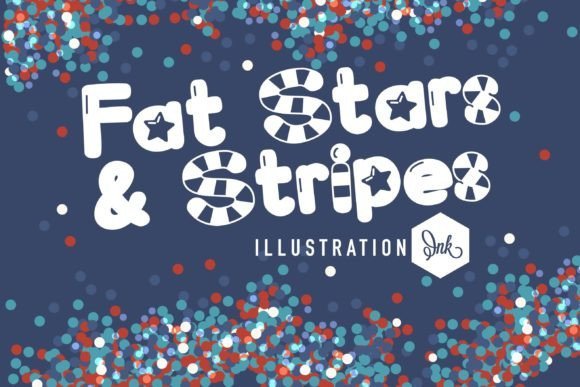 Fat Stars and Stripes Font - Featured Image