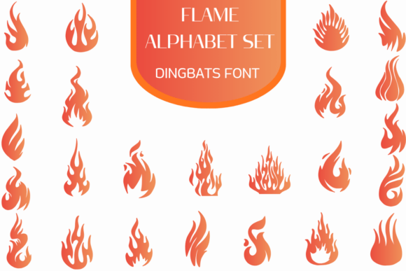 Flame Alphabet Set Font - Featured Image