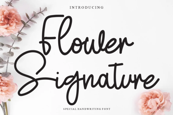 Flower Signature Font - Featured Image