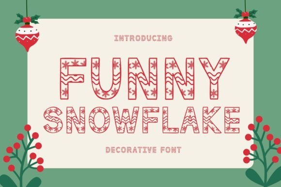 Funny Snowflake Font - Featured Image