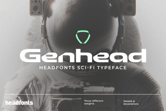 Genhead Futuristic Typeface Font - Featured Image