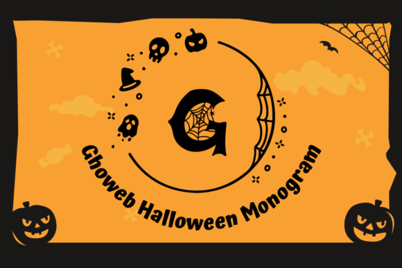 Ghoweb Halloween Monogram Font - Featured Image