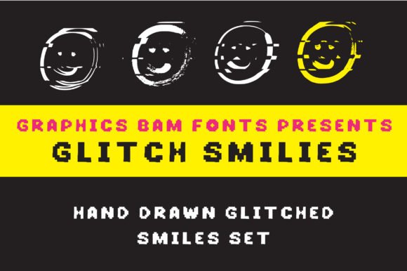 Glitch Smilies Font - Featured Image