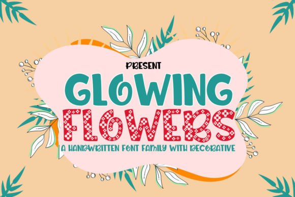 Glowing Flowers Font - Featured Image