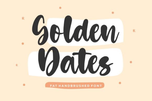 Golden Dates Font - Featured Image