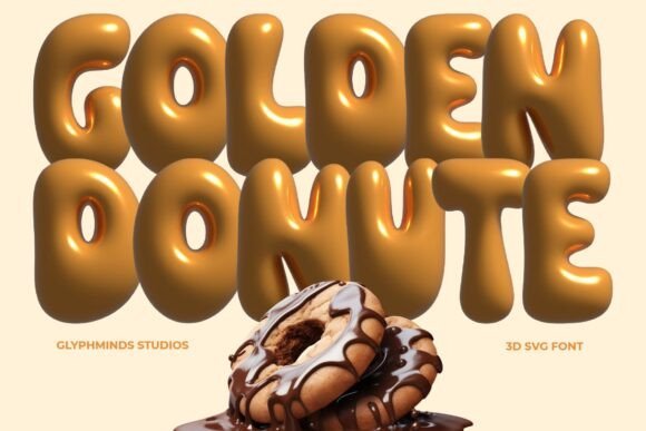 Golden Donut Font - Featured Image