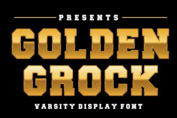 Golden Grock Font - Featured Image