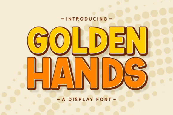 Golden Hands Font - Featured Image