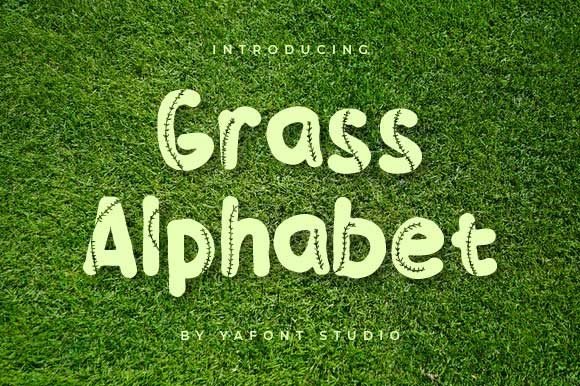 Grass Alphabet Font - Featured Image