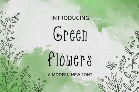 Green Flowers Font - Featured Image