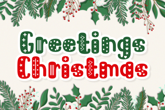 Greetings Christmas Font - Featured Image