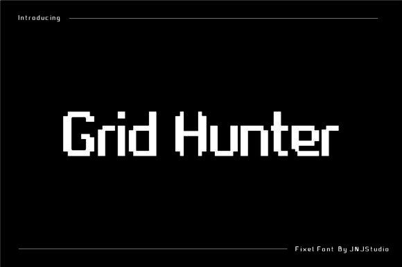 Grid Hunter Pixel Font - Featured Image