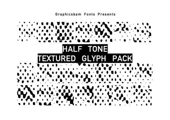 Halftone Textured Glyphs Font - Featured Image