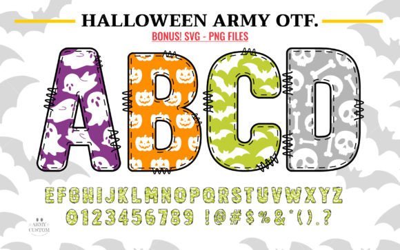 Halloween Army Set Font - Featured Image