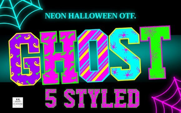 Halloweenneon Spider Font - Featured Image