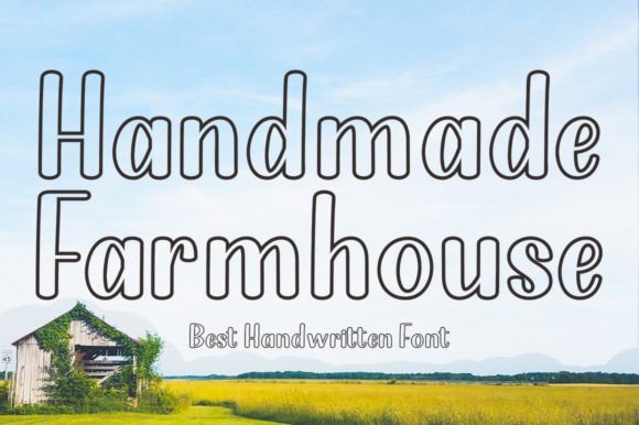 Handmade Farmhouse Outline Font - Featured Image