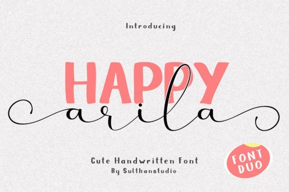 Happy Arila Duo Font - Featured Image