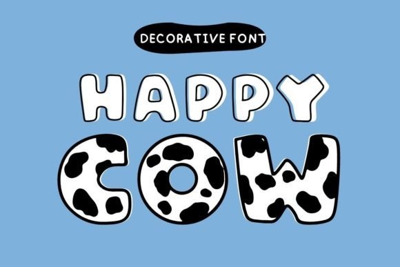 Happy Cow Font - Featured Image