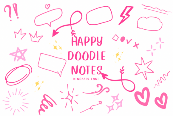 Happy Doodle Notes Font - Featured Image