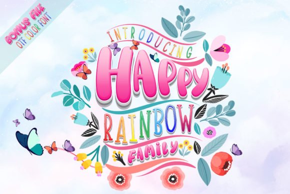 Happy Rainbow Family Font - Featured Image