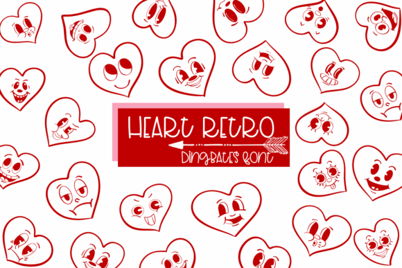 Heart Retro Font - Featured Image