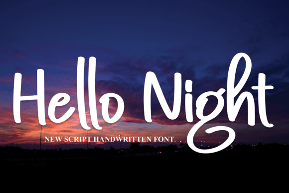 Hello Night Font - Featured Image