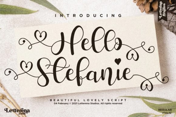 Hello Stefanie Font - Featured Image