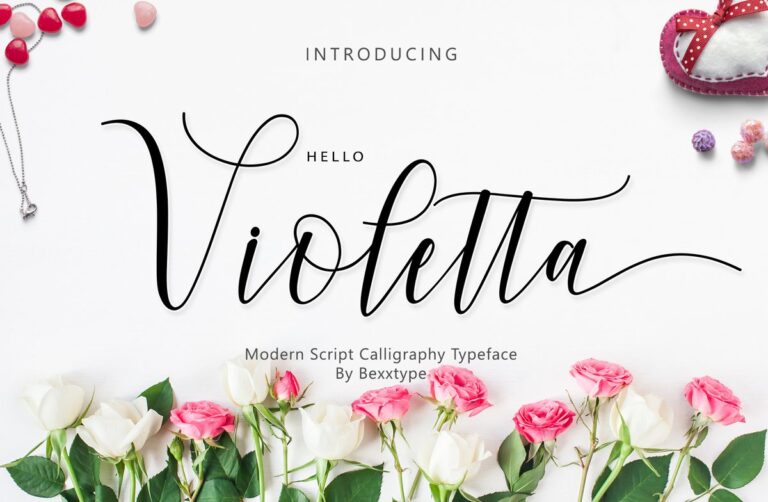 Hello Violetta Font - Featured Image